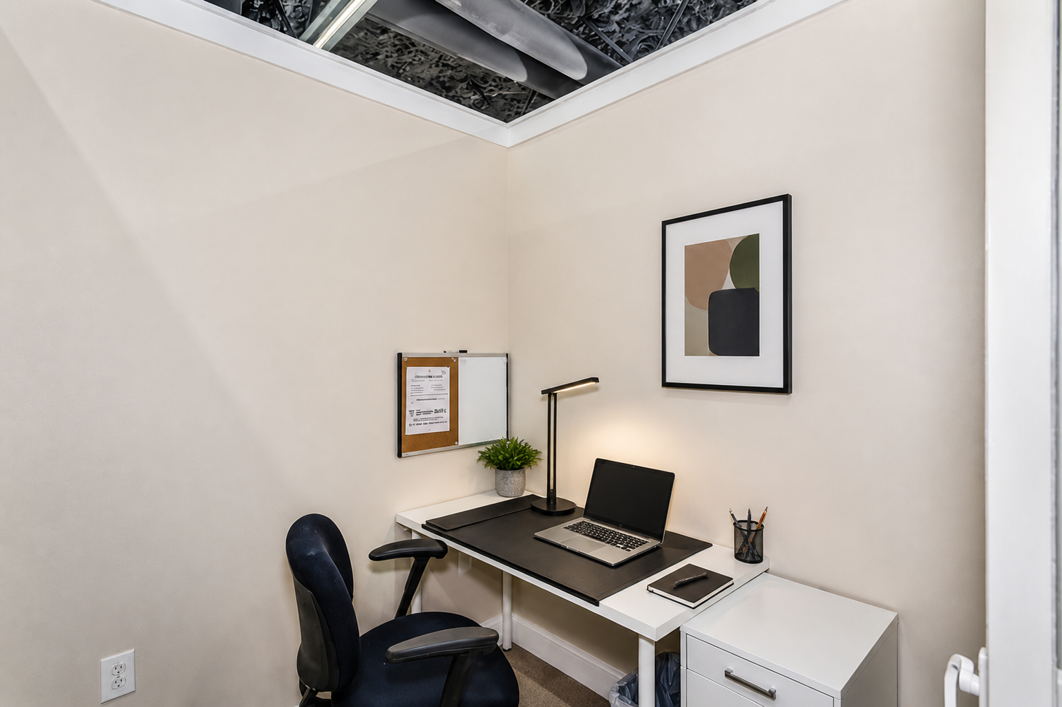 Furnished private solo office at WorkSpace225 in Pensacola, Florida